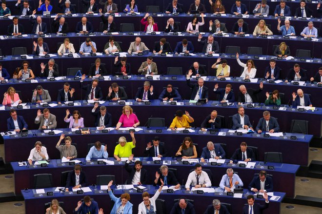 Plenarno zasedanje v Strasbourgu ta teden je bilo zadnje v mandatu. FOTO: Yves Herman/Reuters