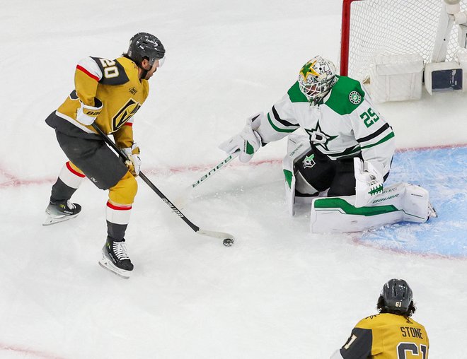 Vegas Golden Knights so se v seriji z Dallasom izvlekli v sedmo tekmo. FOTO: Ethan Miller/AFP