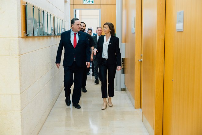 Tanjo Fajon je sprejel izraelski zunanji minister Izrael Kac. Foto Mzez