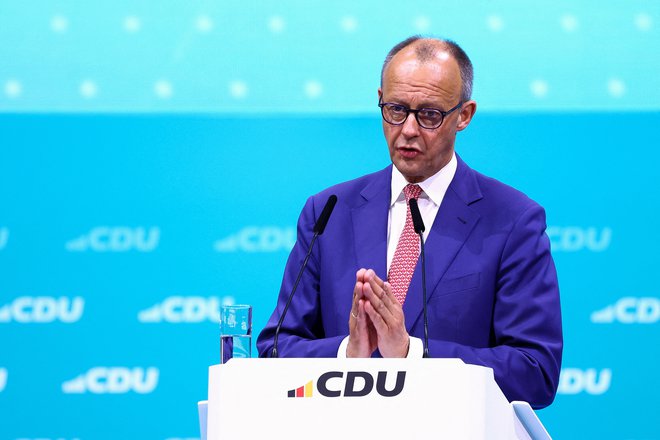 Friedrich Merz je bil potrjen kot predsednik CDU s slabih 90 odstotkov podpore FOTO: Lisi Niesner/REUTERS