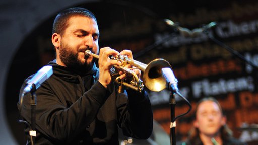 Ibrahim Maluf je pripravil poseben glasbeni projekt, posvečen njegovemu očetu, ki je izumil trobento s štirimi ventili. FOTO: Primož Zrnec/Delo