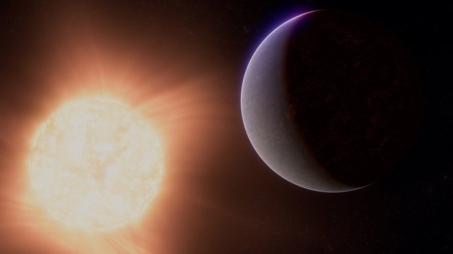 Umetniška upodobitev eksoplaneta 55 Cancri e FOTO: NASA, ESA, CSA, Ralf Crawford (STScI)/Reuters