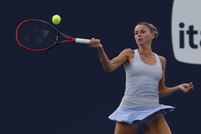 Camila Giorgi buri duhove. FOTO: Geoff Burke/Reuters