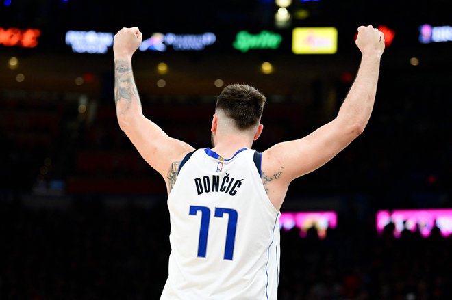 Luka Dončić je znova blestel. FOTO: Joshua Gateley/AFP