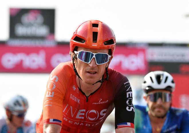 Geraint Thomas je kraljevsko etapo pričakal kot prvi izzivalec Pogačarja. FOTO: Jennifer Lorenzini/Reuters