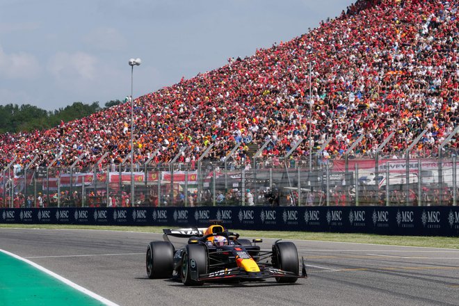 Max Verstappen je vpisal 59. zmago v karieri. FOTO: Luca Bruno/AFP