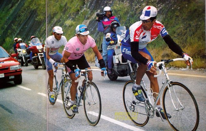 Miguel Indurain, Eugenij Berzin in Marco Pantani. FOTO: Miroir Du Cyclisme 
