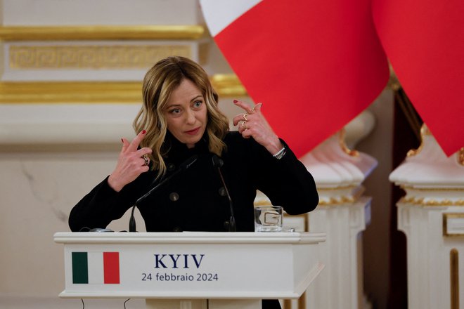 Italijanska premierka Giorgia Meloni. FOTO: Alina Smutko/Reuters