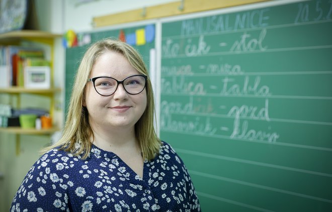 Učiteljica Iza Javornik si v šolstvu želi več vztrajnih učiteljev, kot je sama. In manj birokracije. FOTO: Jože Suhadolnik/Delo