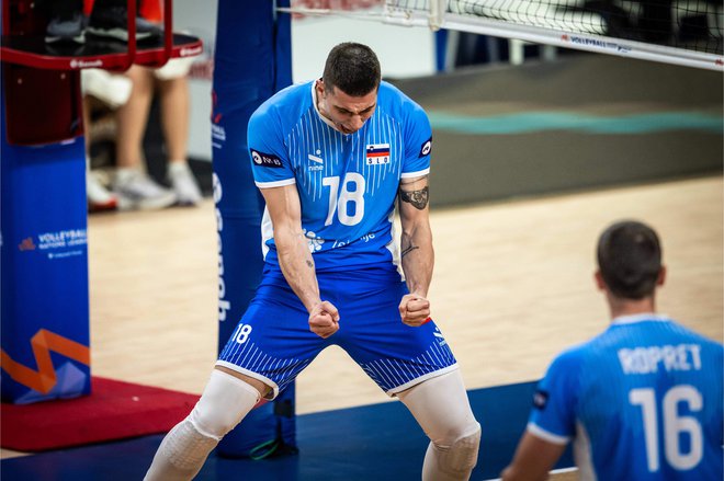 Klemen Čebulj je bil odličen proti Kanadi. FOTO: Volleyball
