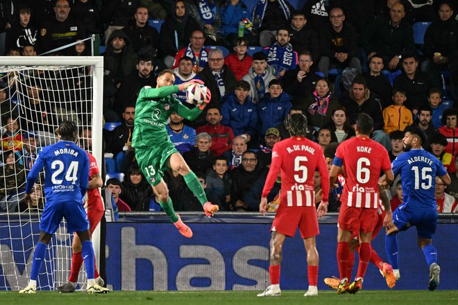 Jan Oblak je z Atleticom domačo sezono končal na četrtem mestu. FOTO: Javier Soriano/AFP