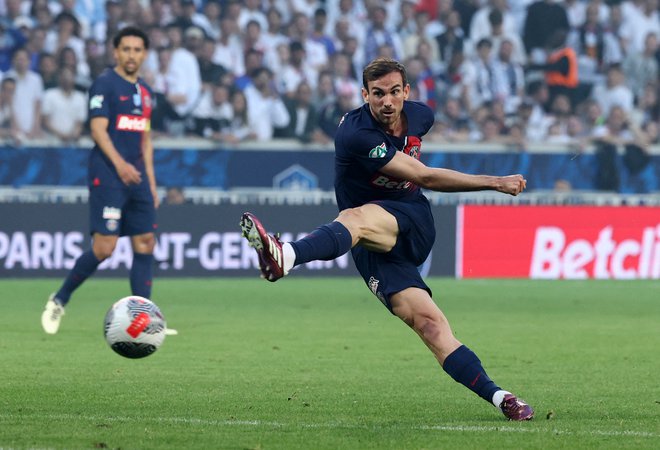 Fabian Ruiz je zabil drugi gol za PSG. FOTO: Catherine Steenkeste/Reuters