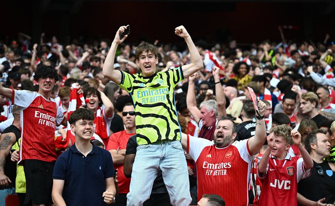 Najcenejša sezonska vstopnica za tekme Arsenala velja več kot 1200 evrov. FOTO: Dylan Martinez/Reuters