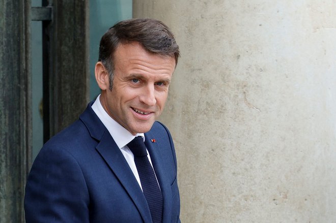 Francoski predsednik Emmanuel Macron. FOTO Geoffroy Van Der Hasselt/Afp