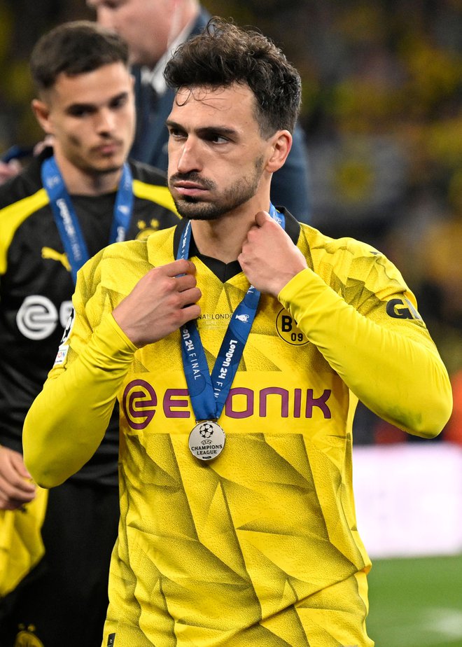 Za kapetana Borussie Matsa Hummelsa Wembley ostaja neosvojljiva trdnjava. Po letu 2013 je še drugič izgubil veliki finale. FOTO: Ina Fassbender/AFP