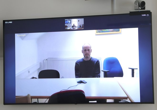 Benjamin Mihelič je bil zaslišan prek videokonference. FOTO: Dejan Javornik/Slovenske novice