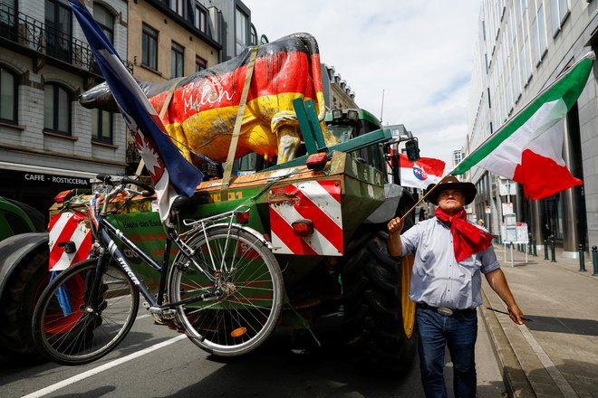 Protestniki na bruseljskih ulicah FOTO: Piroschka Van De Wouw/Reuters