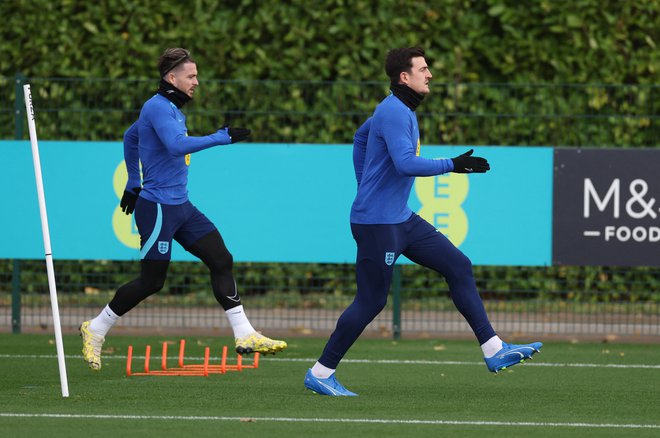 Jack Grealish in Harry Maguire ne bosta videla eura 2024. FOTO: Paul Childs/Reuters