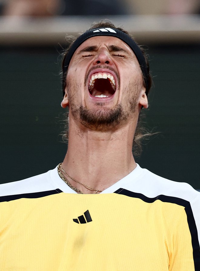 Alexander Zverev se je veselil zmage. FOTO: Yves Herman/Reuters