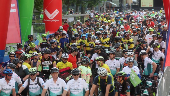 Barjanka na letošnjem 43. Maratonu Franja. FOTO: Blaž Samec/Delo