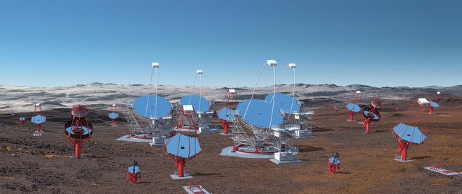 Na južni polobli teleskope postavljajo na območju Paranal visoko v puščavi Atakama v Čilu. FOTO: Gabriel Pérez Diaz, IAC/Marc-André Besel, CTAO

 