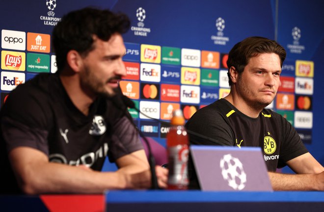 Potres pri Borussiai Dortmund, Mats Hummels (levo) je ostal brez podaljšanja pogodbe in kluba, trener Edin Terzić pa je odstopil. FOTO: Stephanie Lecocq/Reuters