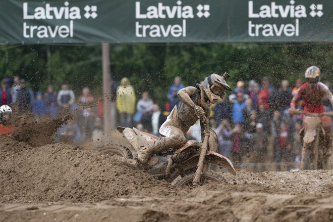 Tim Gajser je bil drugi v Latviji. FOTO: Honda Racing