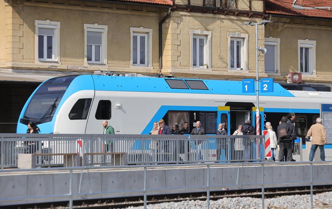 Novi modro-beli vlaki so udobni, vožnja je varna in ponavadi manj stresna kot čakanje v koloni na avtocestnih vpadnicah v Ljubljano. FOTO: Dejan Javornik/Delo