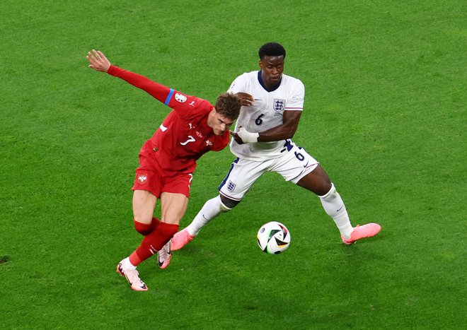 Marc Guehi se je izkazal v obrambi. FOTO: Bernadett Szabo/ Reuters