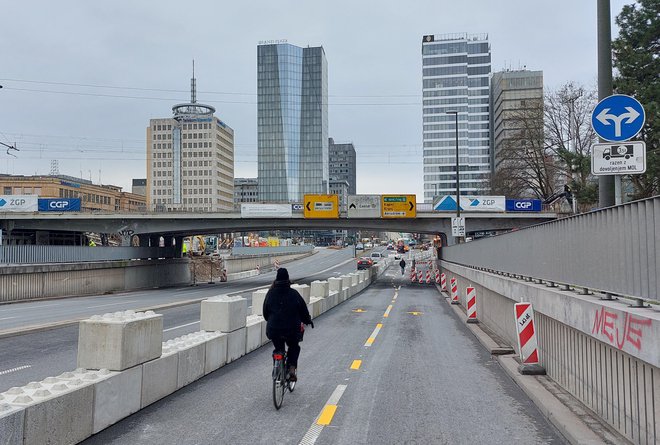 Dunajska cesta je bila letos že zaprta. FOTO: Blaž Samec/Delo