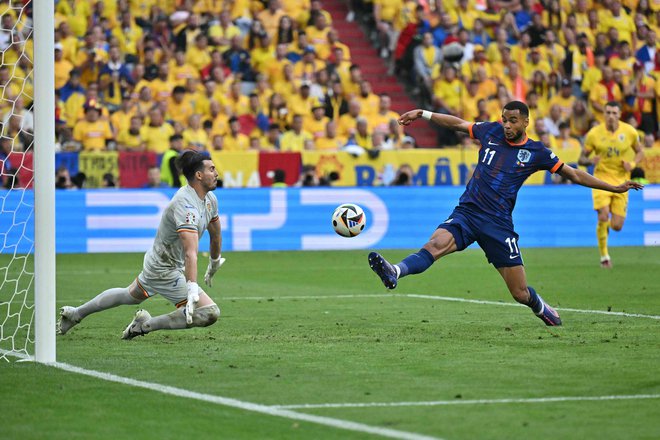 Cody Gakpo je bil proti Romuniji izvrsten. FOTO: Miguel Medina/AFP