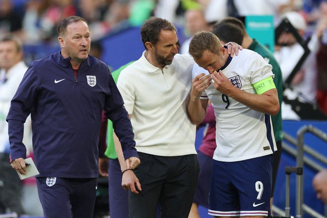 Gareth Southgate še naprej zaupa Harryju Kanu, čeprav napadalec Bayerna ni v pravi formi. Foto Adrian Dennis/AFP