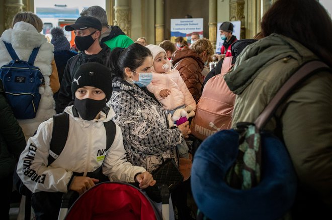 Vojna v Ukrajini je sprožila najobsežnejši migracijski tok v Evropi po drugi svetovni vojni. FOTO: Voranc Vogel/Delo