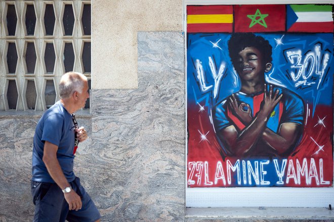 Lamine Yamal je postal najmlajši strelec na evropskih prvenstvih. FOTO: Josep Lago/AFP
