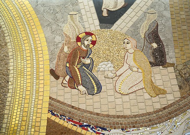 Mozaik patra Marka Rupnika v svetišču sv. Janeza Pavla II. v Washingtonu. FOTO: Tyler Orsburn