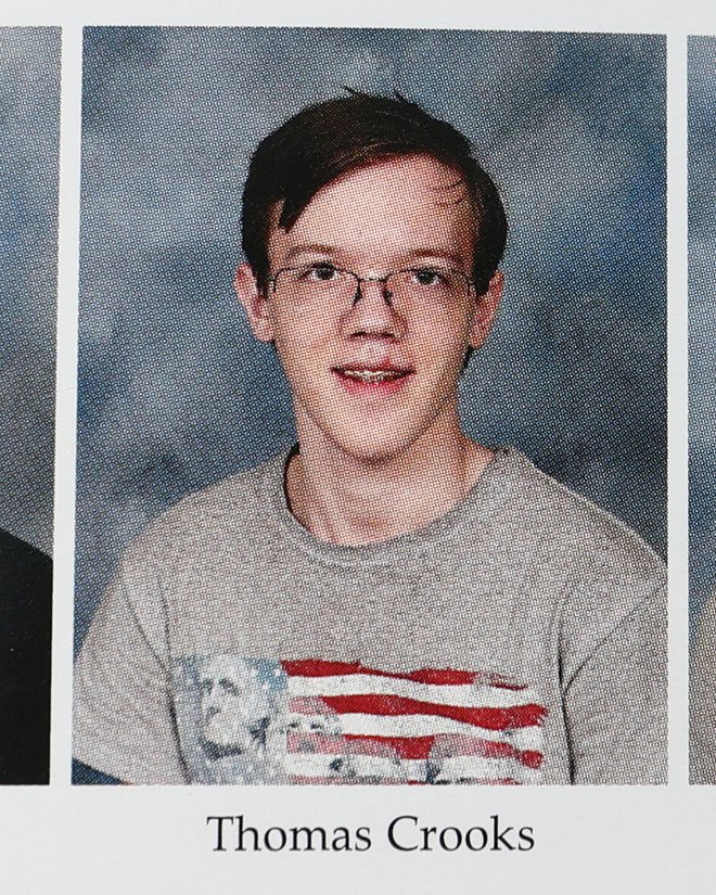 Portret Thomasa Matthewa Crooksa iz srednješolskega albuma za leto 2020. FOTO: Aaron Josefczyk/Reuters