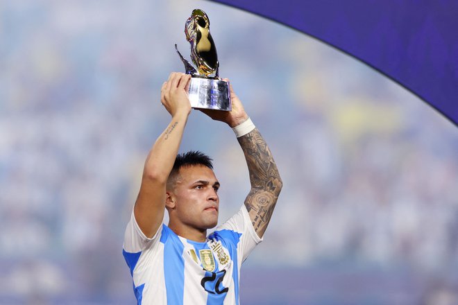 Lautaro Martinez je odločil finale Copa America in postal tudi prvi strelec prvenstva. FOTO: Maddie Meyer/Getty Images Via AFP