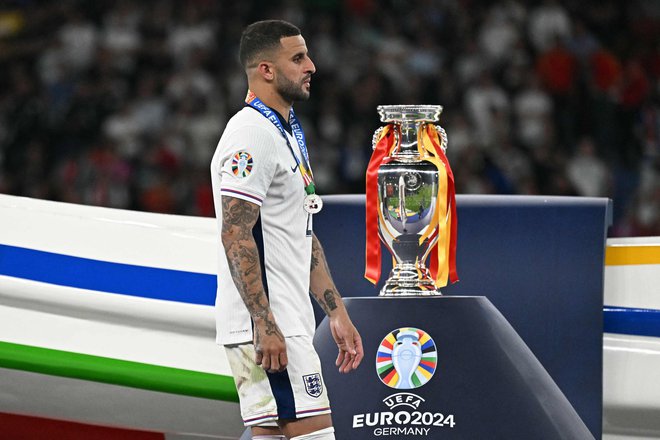 Iz poražene ekipe Anglije se je v idealno enajsterico prebil le Kyle Walker. FOTO: Javier Soriano/AFP