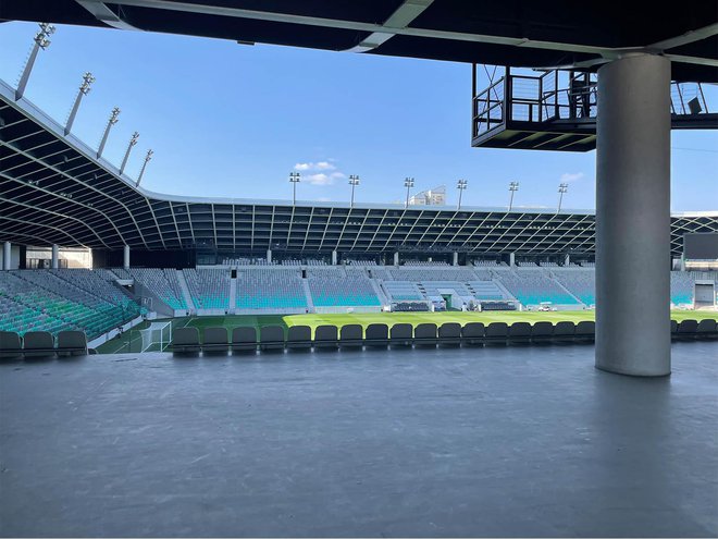 Pod nogometnim stadionom se skriva Center urbanih športov Stožice. FOTO: arhiv Sadar+Vuga