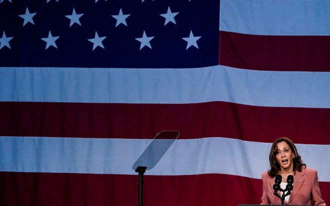 Podpredsednica ZDA Kamala Harris, arhivska fotografija. FOTO: Timothy A. Clary/Afp