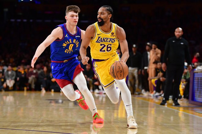 Spencer Dinwiddie je v minuli sezoni za Los Angeles Lakers zaigral na 28 tekmah. FOTO: Gary A. Vasquez/Usa Today Sports Via Reuters Con