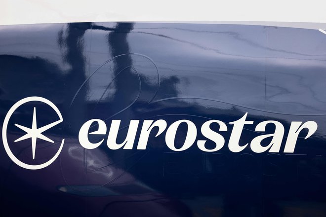 Logo vlakov Eurostar. FOTO: Kenzo Tribouillard/AFP