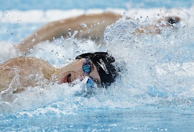Za Saša Boškana se tekma v bazenskem kompleksu La Defense ni izšla po željah. FOTO: Clodagh Kilcoyne/Reuters