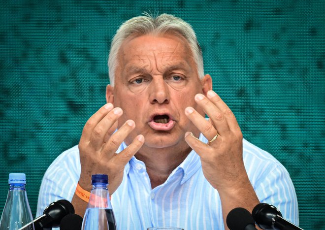 Madžarska je s 1. julijem prevzela krožno predsedovanje svetu EU, njegov začetek pa je zaznamovala sporna Orbánova mirovna misija. FOTO: Daniel Mihailescu/AFP