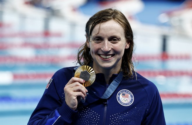 Katie Ledecky si je v 1500 m prosto podredila konkurenco. FOTO: Clodagh Kilcoyne/Reuters