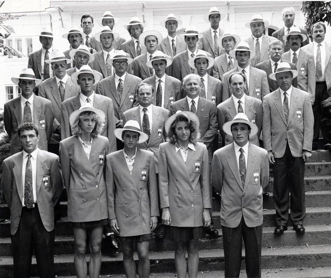 Slovenska olimpijska odprava v Barcelono 1992 FOTO Joco Žnidaršič