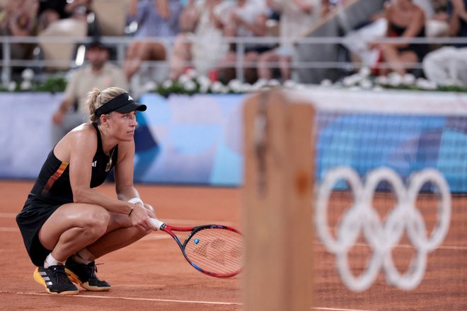 Angelique Kerber je v četrtfinalu OI zadnjič nastopila v svetu vrhunskega tenisa. FOTO: Claudia Greco/Reuters
