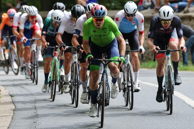 Jan Tratnik (v sredini) se je izkazal. FOTO: Tim De Waele/AFP