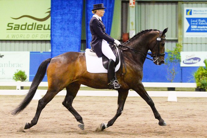 Najstarejša olimpijka v Parizu je avstralska jahačica Mary Hanna. FOTO: Družabna omrežja