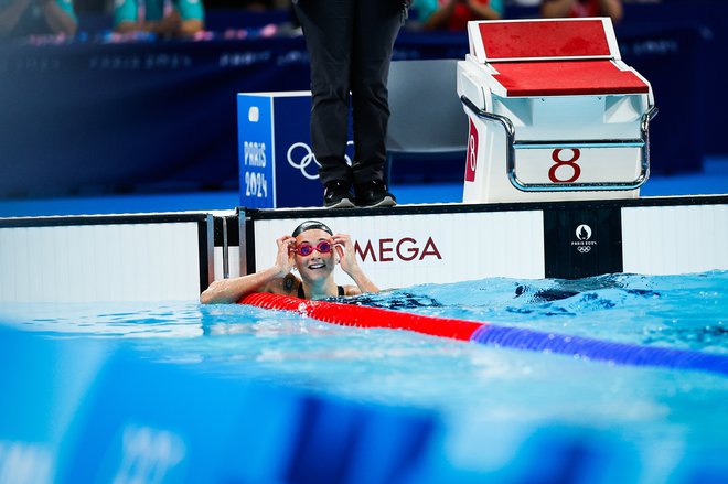 Ljubljančanka ni skrivala zadovoljstva ob svojem prvem olimpijskem finalu. FOTO: Anže Malovrh/STA
